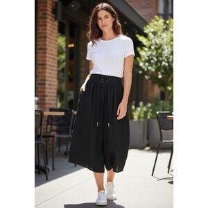 VTG Yvonne Black Maxi Skirt Women's Rockabilly Corset Style Lace Gothic size 40